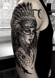 If you want something badass then try this design. Native American Tribal Tattoo Designs Novocom Top