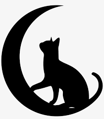 Catmoon Logo Cat And Moon Silhouette Transparent Png 3500x3500 Free Download On Nicepng