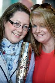 Onchan School Deputy head teacher Anna Griffiths (left) an…