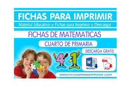 Problemas Matematicos Para Cuarto Grado De Primaria 50 Fichas