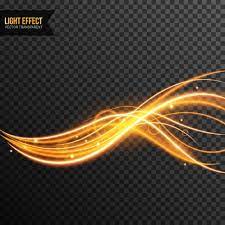 Light Effect Vector Transparent With Line Swirl And Golden Sparkles Curved Lines Vector And Png Swirl Modern Prints Lights Background