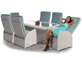 Wir verkaufen eine sitzgruppe bestehend aus einem runden tisch mit glasplatte, 3. Luxus Poly Rattan Garnitur Badalona Premium Lounge Set Alu Sitzgruppe Tisch 6 Verstellbare Stuhle