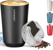 Travel Coffee Mug Fits in Car Cup Holders,Leak Proof Black Coffee Cup,  Stainless Steel Thermal Coffee Mug,Insulated Coffee Tumbler for Mens or  Womens ...