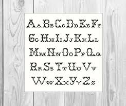 This doesn't mean, however, that there is no style to the alphabet. Alphabet Cross Stitch Pattern Pdf Alphabet Primitive Cross Etsy