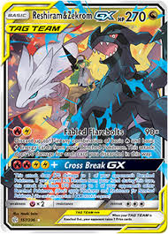 Logo of pokemon and pokeball. Reshiram Zekrom Gx Cosmic Eclipse Tcg Card Database Pokemon Com