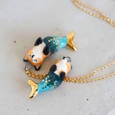 For Artist And Shop Links Click Link In Bio And Tap On The Image Handmade Fox Mermaid Jew Clay Jewelry Polymer Clay Crafts Polymer Clay Jewelry