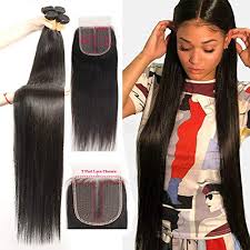 Free styling, so you can part in different directions! Buy Straight Human Hair 3 Bundles With Closure Middle Part T Part Lace Closure Brazilian Bundles With Lace Part Closure Human Hair Weave 24 26 28 20inch Middle Part Online In Indonesia B08xmb6cnl