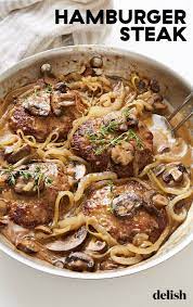 Hamburger Steaks Take Ground Beef To New Levels Recipe Beef Recipes Ground Beef Recipes Ground Beef Recipes Easy