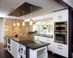 Impressive 20 Best Attractive Small Kitchen Wall Stone Decoration Ideas Https Teracee Kitchen Ceiling Design Modern Kitchen Interiors Interior Design Kitchen