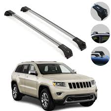 Below are several roof rack cross bar options that either attach to the vehicle's chrome side rails or to the vehicle's door frame. Roof Rack Cross Bars Luggage Carrier Silver For Jeep Grand Cherokee Wk Omac Shop Usa Auto Accessories