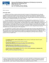 Ying rong mei s trademark. Pdf Genome Wide Mutational Signatures Of Aristolochic Acid And Its Application As A Screening Tool
