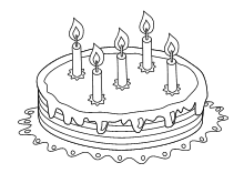 Ausmalbilder Zum Geburtstag Geburtstagstorte Kerzen Happy Birthday