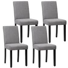 This pair of modern, grey upholstered dining chairs are perfect for your kitchen or dining room. Dining Chair Set Of 4 Elegant Design Modern Fabric Upholstered Dining Chair For Dining Room Grey Walmart Com Walmart Com