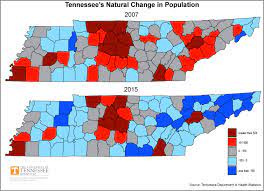 The map shows the counties within each region, represented by a number. Study Tennessee Population Growing Except In Some Rural Counties News