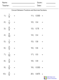 Grab these pdf worksheets to recognize the addends, draw hops, find the sum, all using number line diagrams. Converting Fractions Decimals Elementary Mathematics Notation