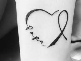 Ribbon bow with infinity tattoo design. Cancer Ribbon Heart Tattoo Cancer Ribbon Tattoos Remembrance Tattoos Cancer Tattoos