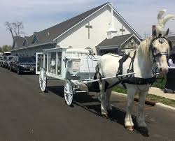 Horse Drawn Hearse Waiting For The Casket To Be Loaded In Ewing Nj Then Onto The Cemetery Also In Ewing Nj Horses Hearse Horse Drawn
