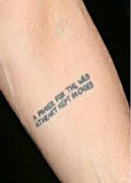 Other tattoos of angelina jolie. A Prayer For The Wild At Heart Tattoo Angelina Jolie And Her Tattoos