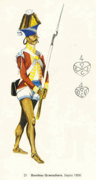 Bombay Grenadier, Sepoy 1800