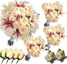 Wedding bouquets with stargazer lilies and roses #weddingbouquet #wedding. Stargazer Lilies And Cream Roses In Las Vegas Nv Vip Floral Designs
