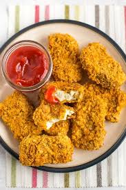 Tofu Chicken Nuggets These Will Make You Feel Like A Kid Again They Re Baked Not Fried But Are Still Super Crispy Tofu Chicken Vegan Chicken Nuggets Tofu