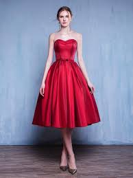 Chic A Line Sweetheart Modest Red Simple Tea Length Prom Dress Homecoming Dress Am486 Tea Length Prom Dress Simple Prom Dress Simple Cocktail Dress