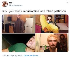Мем мужик вытирает слёзы деньгами. Pov Your Stuck In Quarantine With Robert Pattinson Tracksuit Robert Pattinson Standing In The Kitchen Know Your Meme