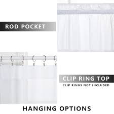 From measuring to installation and placement, learn how curtains are stylish, practical and provide privacy and comfort. Kitchen Tier Curtains 30 Inches Long 2 Panels Rod Pocket Cafe Curtains Light Filtering Faux Linen Short Semi Sheer Curtains For Bathroom Small Curtain Window Treatment 30x30 Inch Length White Buy Online
