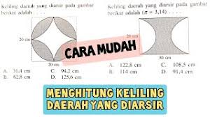 Keliling daerah yang diarsir adalah garis berwarna merah. Cara Mudah Menghitung Keliling Daerah Yang Diarsir Lingkaran Kelas 8 Smp Youtube