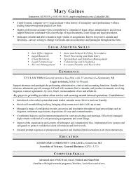 legal assistant resume sample monster.com