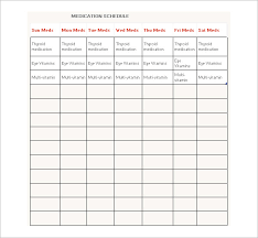 Daily Medication Schedule Template Lamasa Jasonkellyphoto Co