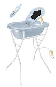 Eur 15,99 bis eur 44,99. Rotho Babydesign Badelosung Top Babybadewanne Mit Stander 98 Cm Hoch Einklappbar Baby Badeset Inkl Wanneneinlage Ablaufschlauch Und Thermometer Babybleu Perl Amazon De Baby