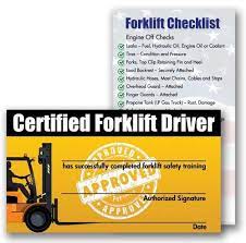 Look for open positions for certified forklift drivers on online job sites and boards. Forklift Certification Training Cards Package Of 10 Buy Online In Czech Republic At Czech Desertcart Com Productid 12333453