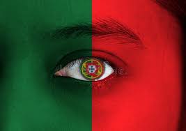 Cara Com Bandeira Portuguesa Imagem De Stock Imagem De Norte Real 95525459
