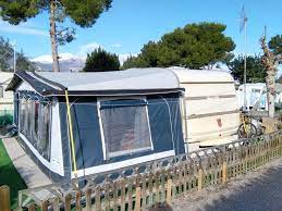 Bargain Tabbert Caravan Stil Awning Situated On A Quiet Section On One Of The Longest Established Benidorm Caravan Benidorm Cheap Caravans Caravans For Sale