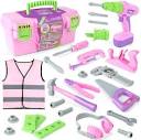 Amazon.com: Kids Tool Set, Pink Toy Tool Set for Girls with ...