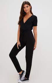 Commandez dès maintenant votre combinaison tendance en ligne. Combinaison Cache Coeur Noire En Jersey Prettylittlething Fr