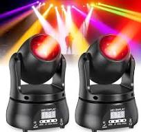 2PCS 60W Mini Moving Head Partylicht, RGBW LED Disco Beam Bühnenlicht  DMX512 Sprachsteuerung Lichteffekt für DJ Hochzeit Halloween Club :  Amazon.de: ...