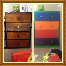 Upcycled This Old Dresser Into A Teenage Mutant Ninja Turtles Dresser For My Sons Tmnt Room Turtle Room Tmnt Room Decor