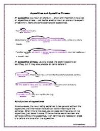 Appositives And Appositive Phrases Handout And Practice Handouts Beowulf Teaching Secondary