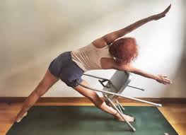301 Likes 19 Comments Chala Atelier Yoga Amp Ayurveda Yoga Sine On Instagram Utthita Trikonasana With Chair For Yoga Asanas Iyengar Yoga Bikram Yoga