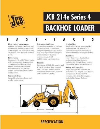 JCB 214E Series 4 Backhoe Loader