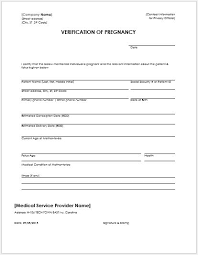 The pregnancy verification form is a kind of document which puts a seal on the presence of new life inside a mothers womb. Pregnancy Confirmation Letter For Ms Word Word Excel Templates