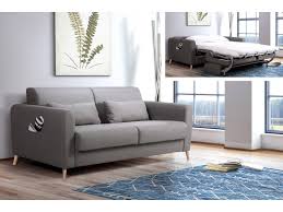 Canapé lit convertible couchage quotidien. Timo Canape 3 Places Convertible Ouverture Express Couchage Quotidien Scandinave Couleur Gris Clair Vente De Lisa Design Conforama