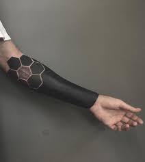 All Black Arm Sleeve Tattoo These Striking Solid Black Tattoos Will Make You Want To Go All In Blackout Tattoo Black Tattoos Geometric Sleeve Tattoo
