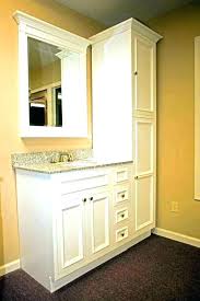 Vanity Tower Cabinet Bathroom With Top Built In Linen Ca Beautiful Bathroom Vanity White Vanity Bathroom Beautiful Bathrooms