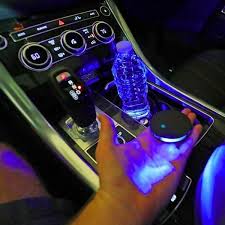Solar Powered Cup Holder Lights 2 Pack New Car Accessories Cool Car Accessories Girly Car Accessories