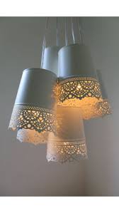 Partie 2 D I Y Reste Calme Et Ikea Hack Ta Vie Tpl Moms Chandelier A Faire Soi Meme Lampe En Dentelle Lustre Rustique