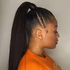 Some great styles can be made intoa it's believed that long loose hair gives a lady a special charm and emphasizes her femininity making. 31 Stunning Ponytail Hairstyles For Black Women Hairstylecamp