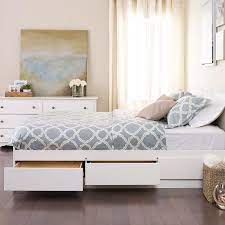 Alabama, arizona, arkansas, california, colorado but with white glove service option your items will be delivered, brought inside your house or apartment and fully set up. Prepac Queen Mate S Platform Storage Bed With 6 Drawers White Staples Ca